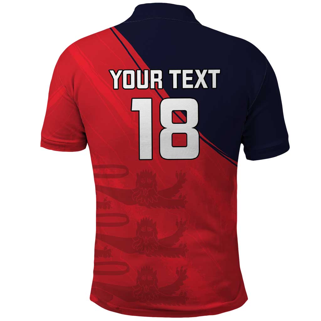 Custom Bailiwick of Jersey Cricket Polo Shirt Jer Lions Champion Red Version - Wonder Print Shop
