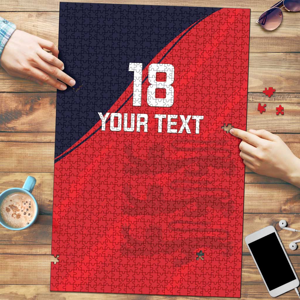 Custom Bailiwick of Jersey Cricket Puzzle Jer Lions Champion Red Version - Wonder Print Shop