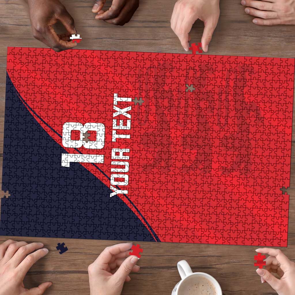 Custom Bailiwick of Jersey Cricket Puzzle Jer Lions Champion Red Version - Wonder Print Shop