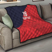 Custom Bailiwick of Jersey Cricket Quilt Jer Lions Champion Red Version - Wonder Print Shop