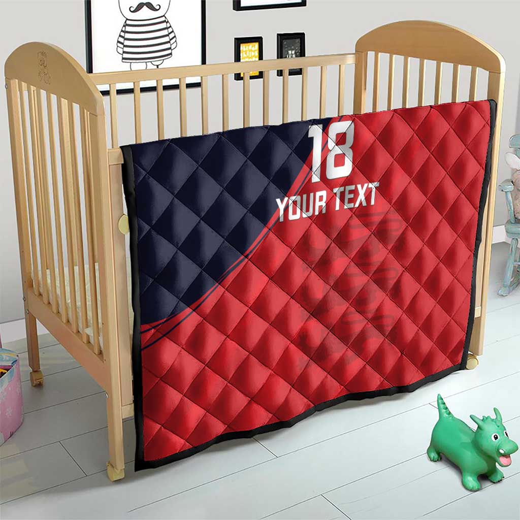 Custom Bailiwick of Jersey Cricket Quilt Jer Lions Champion Red Version - Wonder Print Shop