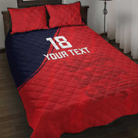 Custom Bailiwick of Jersey Cricket Quilt Bed Set Jer Lions Champion Red Version - Wonder Print Shop