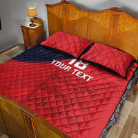 Custom Bailiwick of Jersey Cricket Quilt Bed Set Jer Lions Champion Red Version - Wonder Print Shop