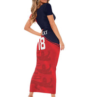 Custom Bailiwick of Jersey Cricket Short Sleeve Bodycon Dress Jer Lions Champion Red Version - Wonder Print Shop
