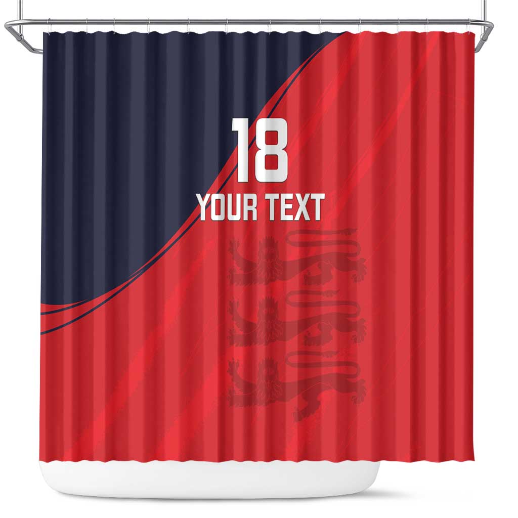 Custom Bailiwick of Jersey Cricket Shower Curtain Jer Lions Champion Red Version - Wonder Print Shop