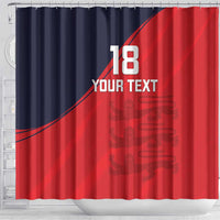Custom Bailiwick of Jersey Cricket Shower Curtain Jer Lions Champion Red Version - Wonder Print Shop