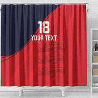Custom Bailiwick of Jersey Cricket Shower Curtain Jer Lions Champion Red Version - Wonder Print Shop