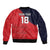 Custom Bailiwick of Jersey Cricket Sleeve Zip Bomber Jacket Jer Lions Champion Red Version - Wonder Print Shop