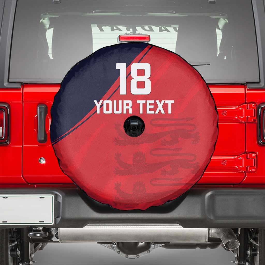 Custom Bailiwick of Jersey Cricket Spare Tire Cover Jer Lions Champion Red Version - Wonder Print Shop
