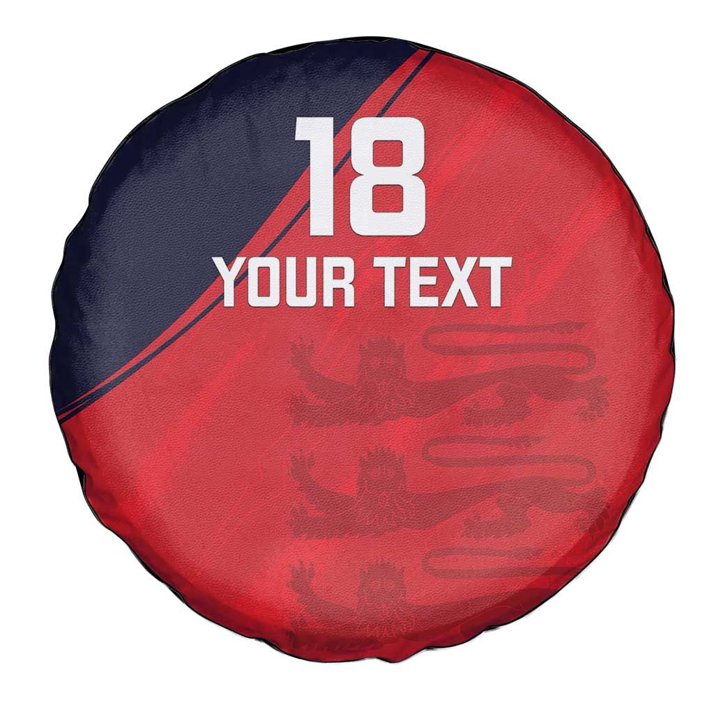 Custom Bailiwick of Jersey Cricket Spare Tire Cover Jer Lions Champion Red Version - Wonder Print Shop