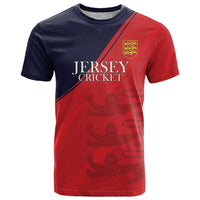 Custom Bailiwick of Jersey Cricket T Shirt Jer Lions Champion Red Version - Wonder Print Shop