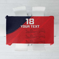 Custom Bailiwick of Jersey Cricket Tablecloth Jer Lions Champion Red Version - Wonder Print Shop