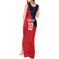 Custom Bailiwick of Jersey Cricket Tank Maxi Dress Jer Lions Champion Red Version - Wonder Print Shop
