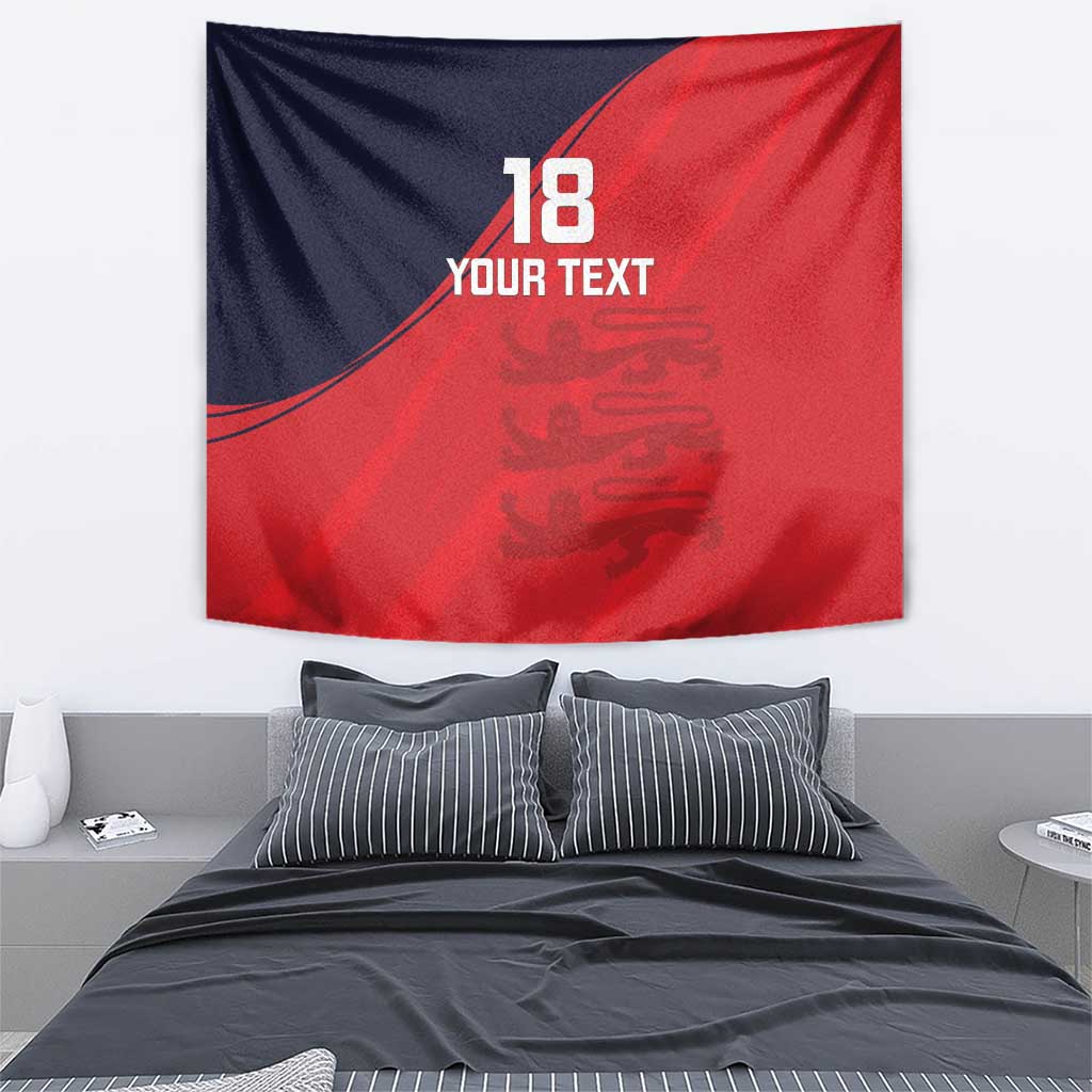 Custom Bailiwick of Jersey Cricket Tapestry Jer Lions Champion Red Version - Wonder Print Shop