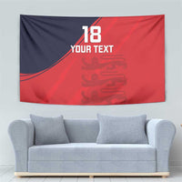 Custom Bailiwick of Jersey Cricket Tapestry Jer Lions Champion Red Version - Wonder Print Shop