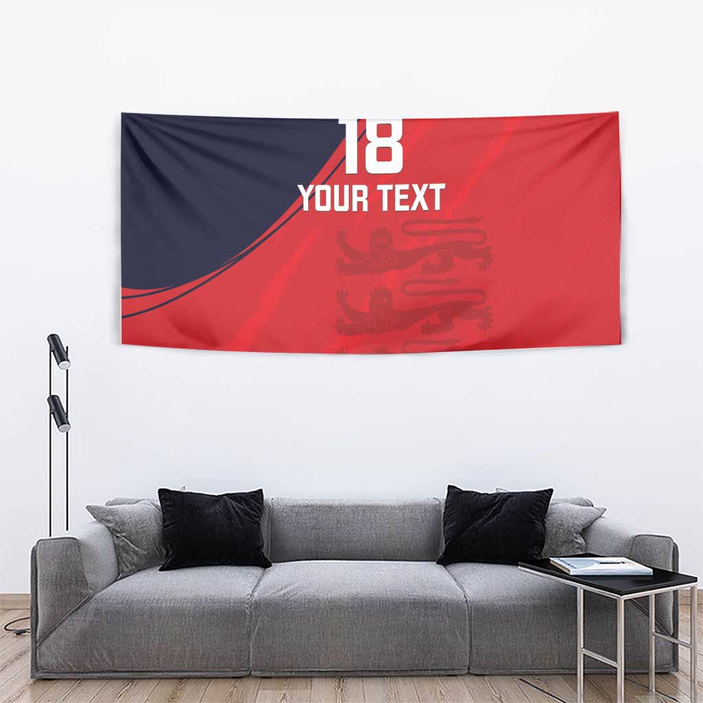 Custom Bailiwick of Jersey Cricket Tapestry Jer Lions Champion Red Version - Wonder Print Shop