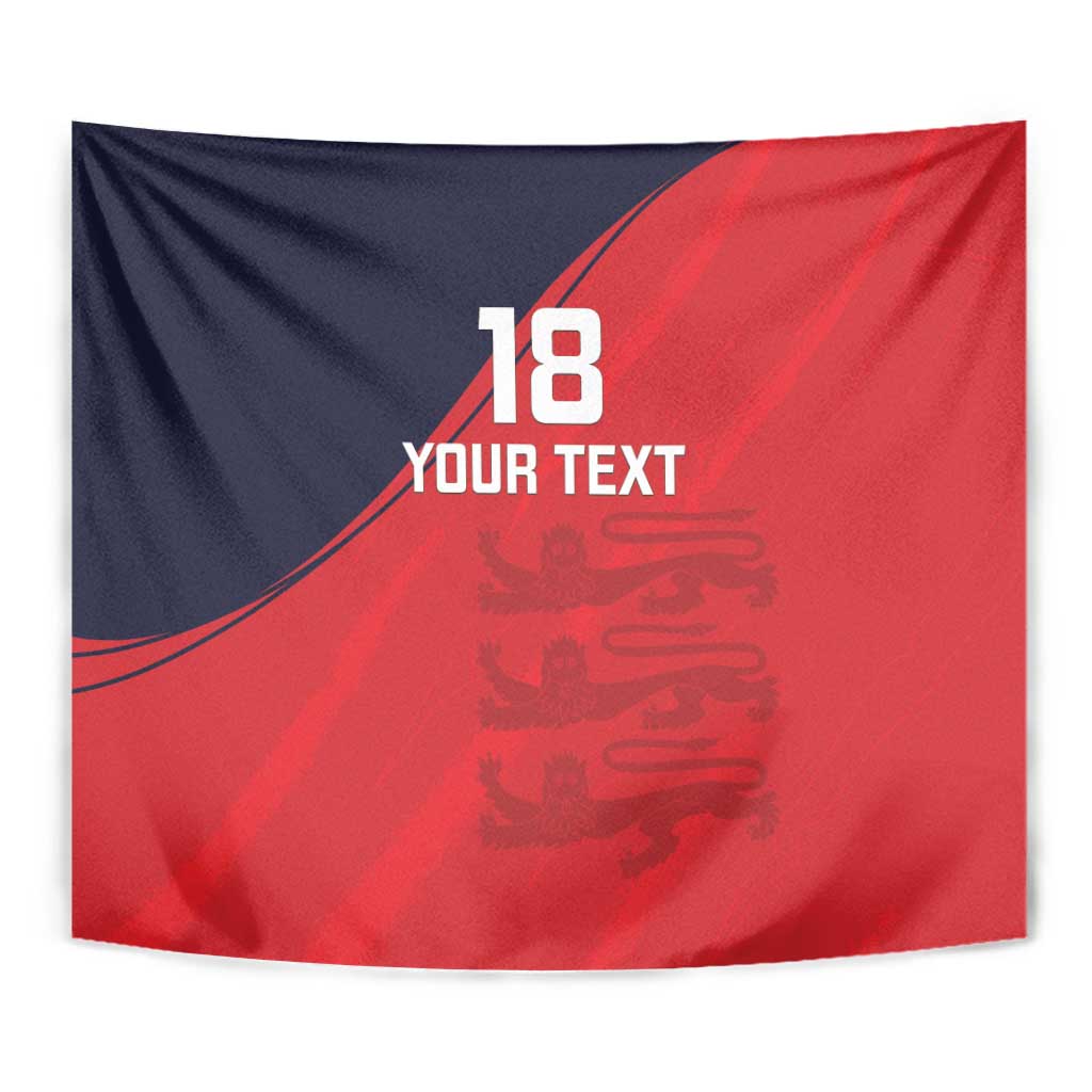 Custom Bailiwick of Jersey Cricket Tapestry Jer Lions Champion Red Version - Wonder Print Shop