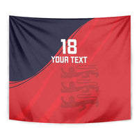 Custom Bailiwick of Jersey Cricket Tapestry Jer Lions Champion Red Version - Wonder Print Shop