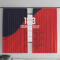 Custom Bailiwick of Jersey Cricket Window Curtain Jer Lions Champion Red Version - Wonder Print Shop