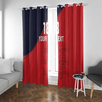 Custom Bailiwick of Jersey Cricket Window Curtain Jer Lions Champion Red Version - Wonder Print Shop