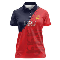 Custom Bailiwick of Jersey Cricket Women Polo Shirt Jer Lions Champion Red Version - Wonder Print Shop