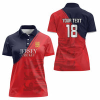 Custom Bailiwick of Jersey Cricket Women Polo Shirt Jer Lions Champion Red Version - Wonder Print Shop