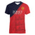 Custom Bailiwick of Jersey Cricket Women V-Neck T-Shirt Jer Lions Champion Red Version - Wonder Print Shop