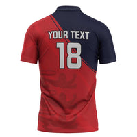 Custom Bailiwick of Jersey Cricket Zipper Polo Shirt Jer Lions Champion Red Version - Wonder Print Shop