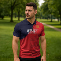Custom Bailiwick of Jersey Cricket Zipper Polo Shirt Jer Lions Champion Red Version - Wonder Print Shop