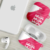 Custom Bailiwick of Jersey Cricket AirPods Case Jer Lions Champion Pink Version - Wonder Print Shop