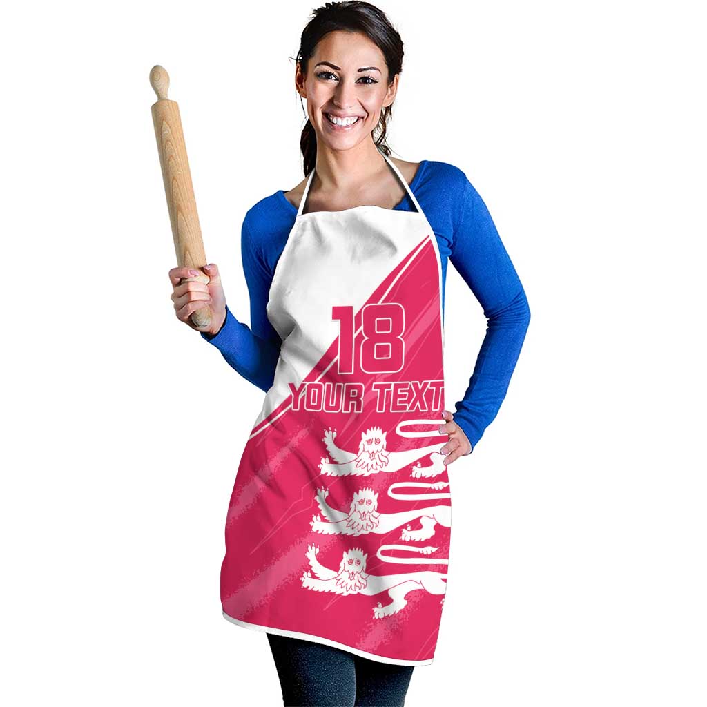 Custom Bailiwick of Jersey Cricket Apron Jer Lions Champion Pink Version - Wonder Print Shop