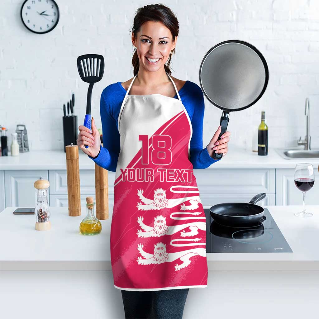 Custom Bailiwick of Jersey Cricket Apron Jer Lions Champion Pink Version - Wonder Print Shop