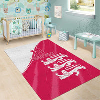 Custom Bailiwick of Jersey Cricket Area Rug Jer Lions Champion Pink Version - Wonder Print Shop