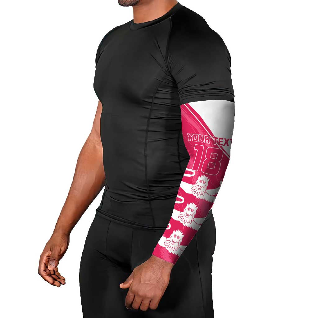Custom Bailiwick of Jersey Cricket Arm Sleeves Jer Lions Champion Pink Version - Wonder Print Shop