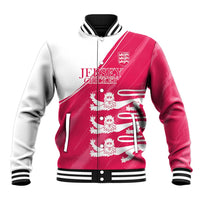 Custom Bailiwick of Jersey Cricket Baseball Jacket Jer Lions Champion Pink Version - Wonder Print Shop