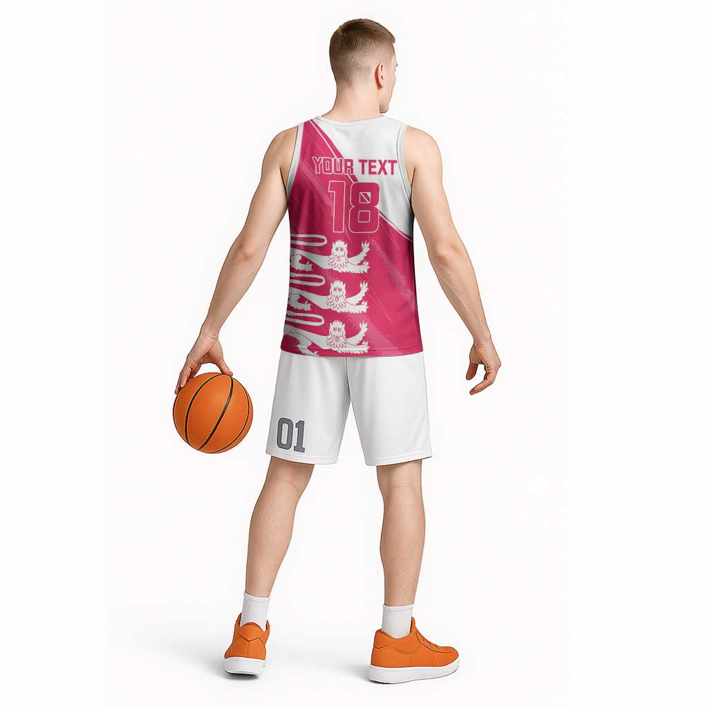 Custom Bailiwick of Jersey Cricket Basketball Jersey Jer Lions Champion Pink Version - Wonder Print Shop