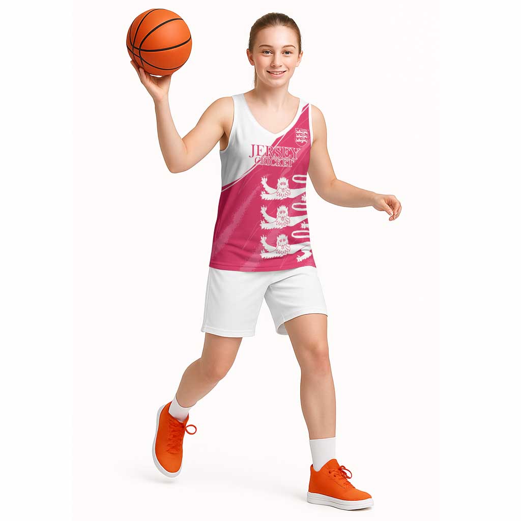 Custom Bailiwick of Jersey Cricket Basketball Jersey Jer Lions Champion Pink Version - Wonder Print Shop