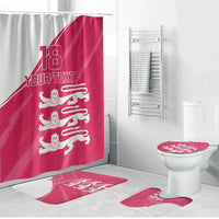 Custom Bailiwick of Jersey Cricket Bathroom Set Jer Lions Champion Pink Version - Wonder Print Shop