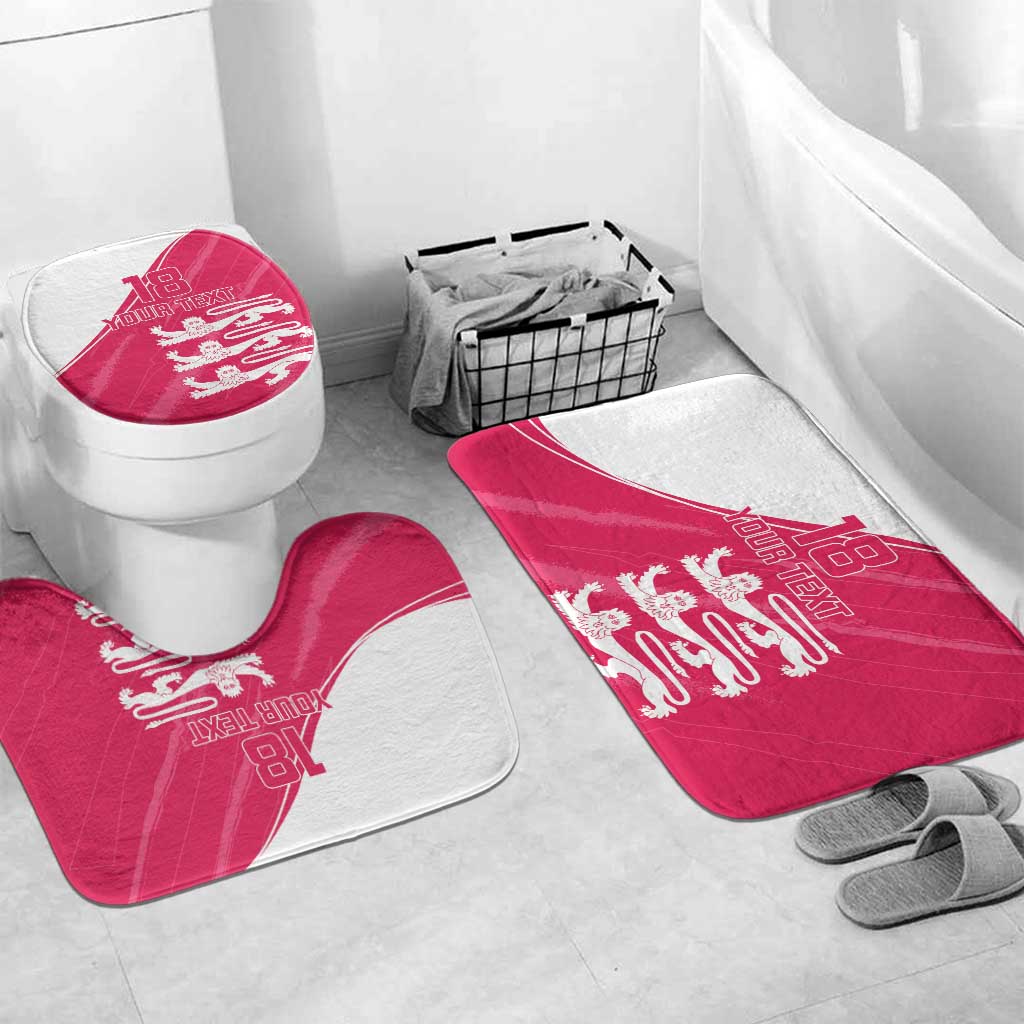 Custom Bailiwick of Jersey Cricket Bathroom Set Jer Lions Champion Pink Version - Wonder Print Shop