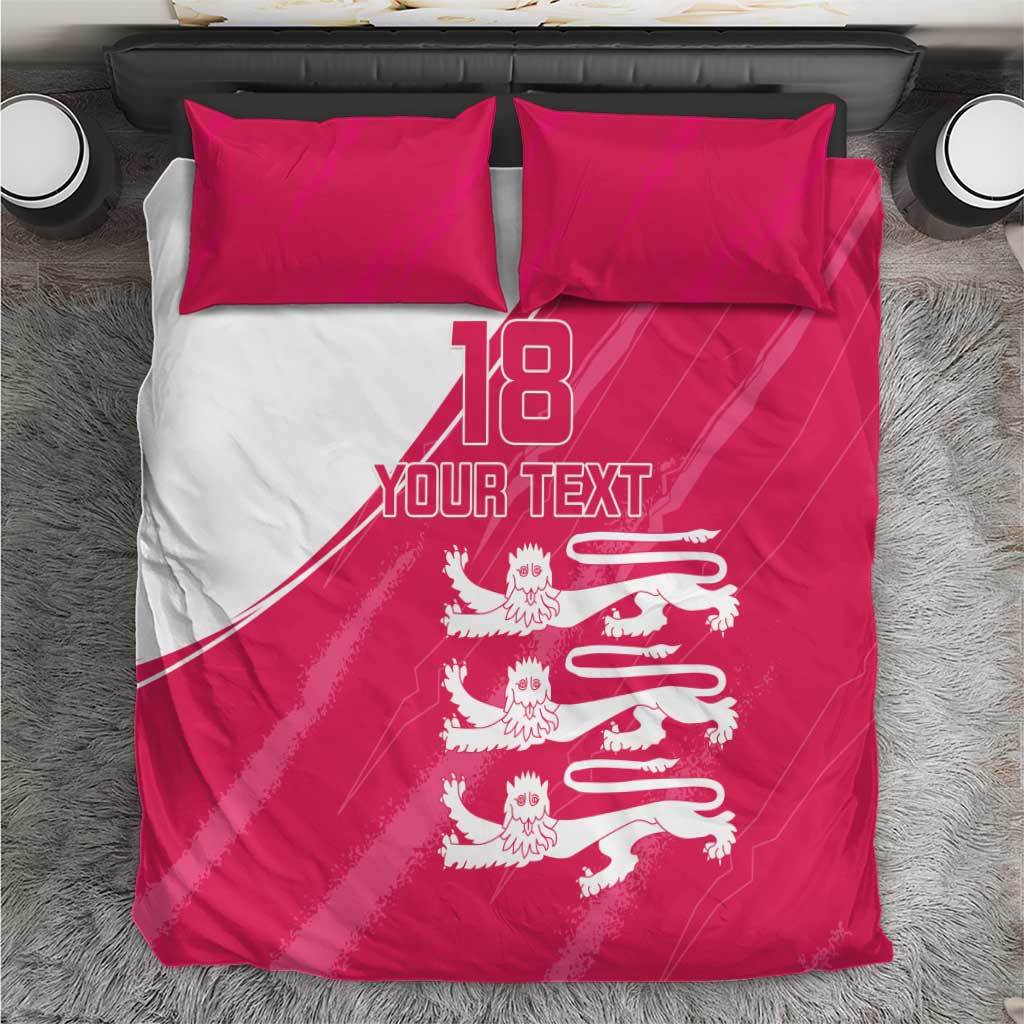 Custom Bailiwick of Jersey Cricket Bedding Set Jer Lions Champion Pink Version - Wonder Print Shop
