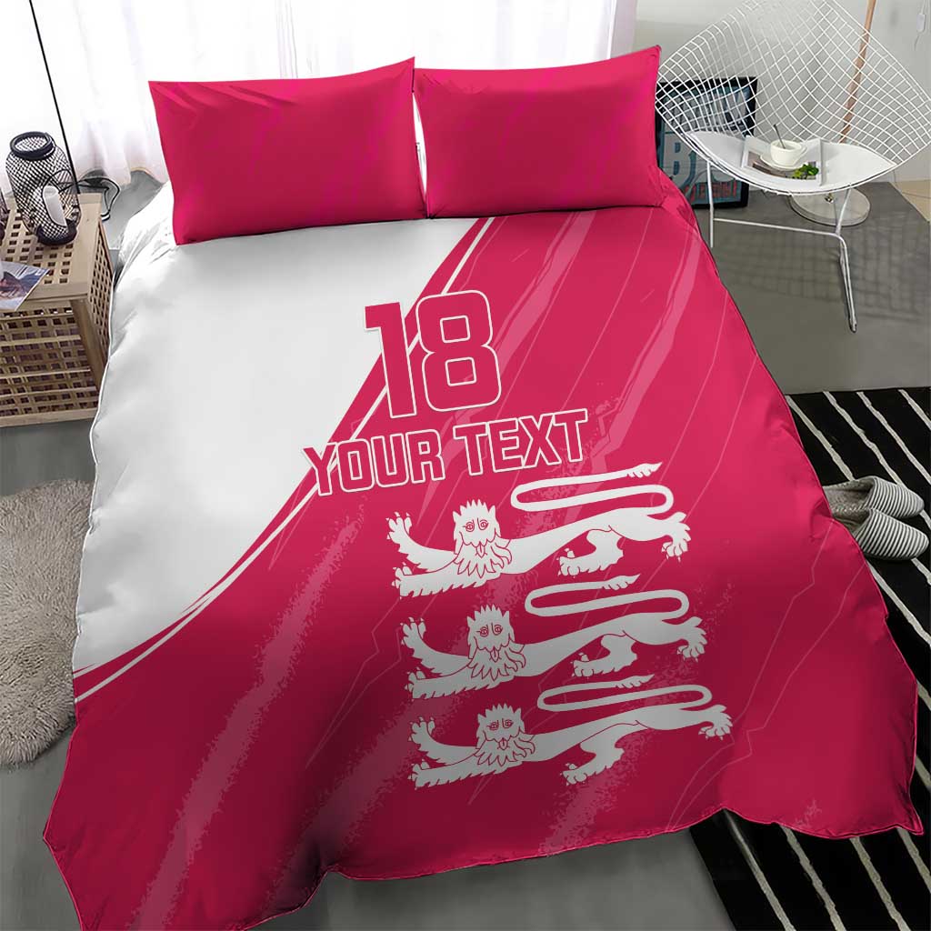 Custom Bailiwick of Jersey Cricket Bedding Set Jer Lions Champion Pink Version - Wonder Print Shop