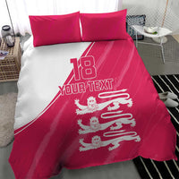 Custom Bailiwick of Jersey Cricket Bedding Set Jer Lions Champion Pink Version - Wonder Print Shop