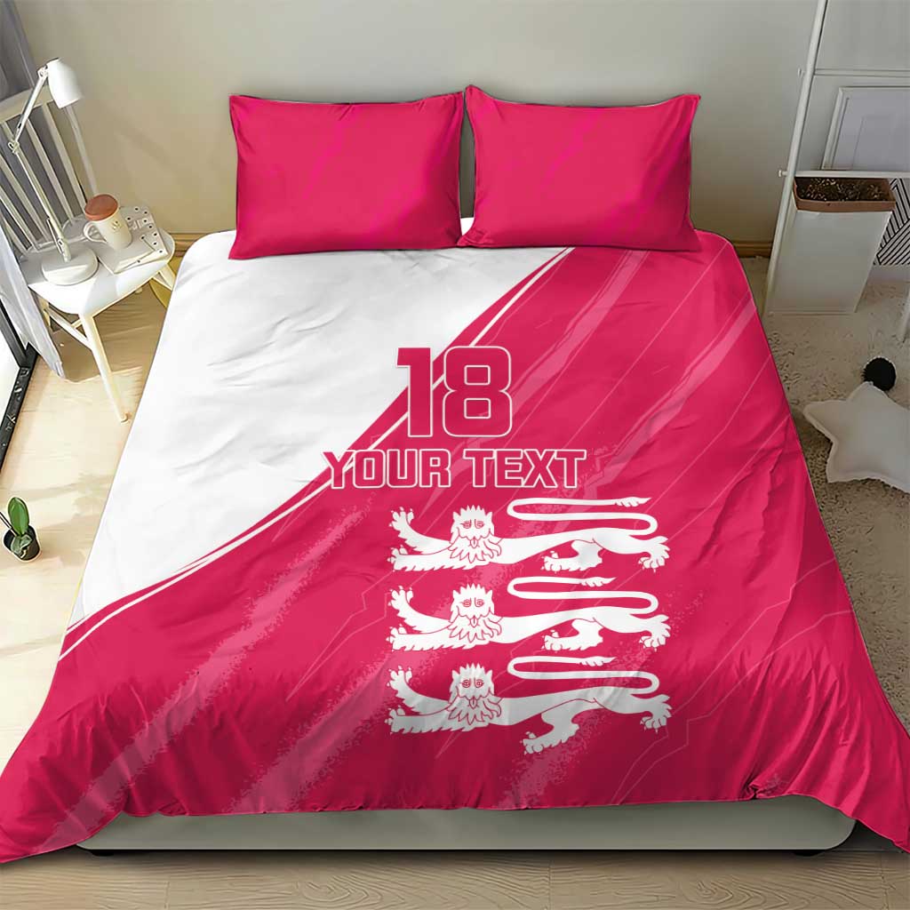 Custom Bailiwick of Jersey Cricket Bedding Set Jer Lions Champion Pink Version - Wonder Print Shop
