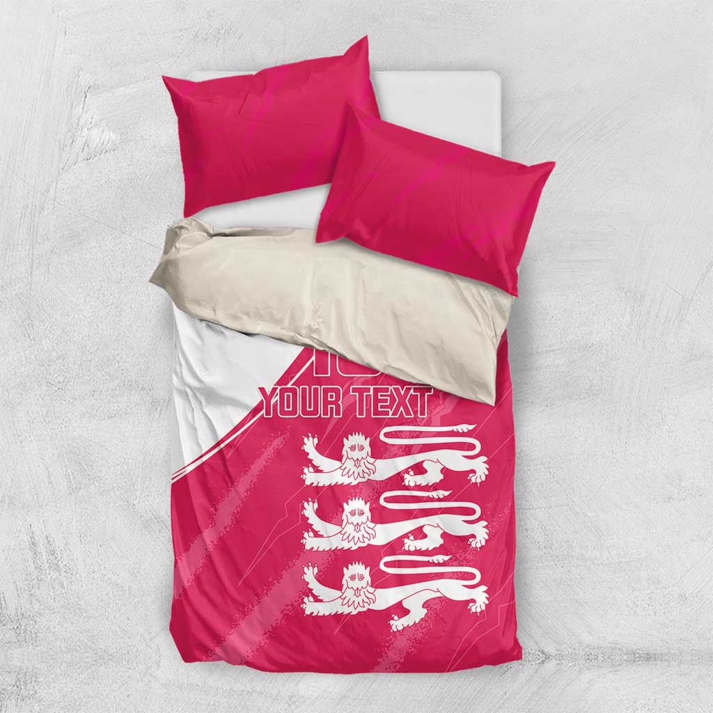 Custom Bailiwick of Jersey Cricket Bedding Set Jer Lions Champion Pink Version - Wonder Print Shop