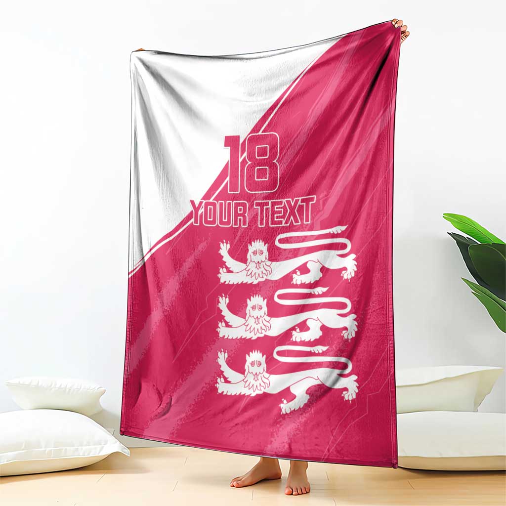 Custom Bailiwick of Jersey Cricket Blanket Jer Lions Champion Pink Version - Wonder Print Shop
