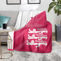 Custom Bailiwick of Jersey Cricket Blanket Jer Lions Champion Pink Version - Wonder Print Shop