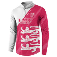 Custom Bailiwick of Jersey Cricket Button Sweatshirt Jer Lions Champion Pink Version - Wonder Print Shop