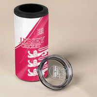 Custom Bailiwick of Jersey Cricket 4 in 1 Can Cooler Tumbler Jer Lions Champion Pink Version - Wonder Print Shop