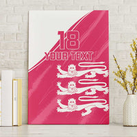 Custom Bailiwick of Jersey Cricket Canvas Wall Art Jer Lions Champion Pink Version - Wonder Print Shop