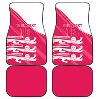 Custom Bailiwick of Jersey Cricket Car Mats Jer Lions Champion Pink Version - Wonder Print Shop
